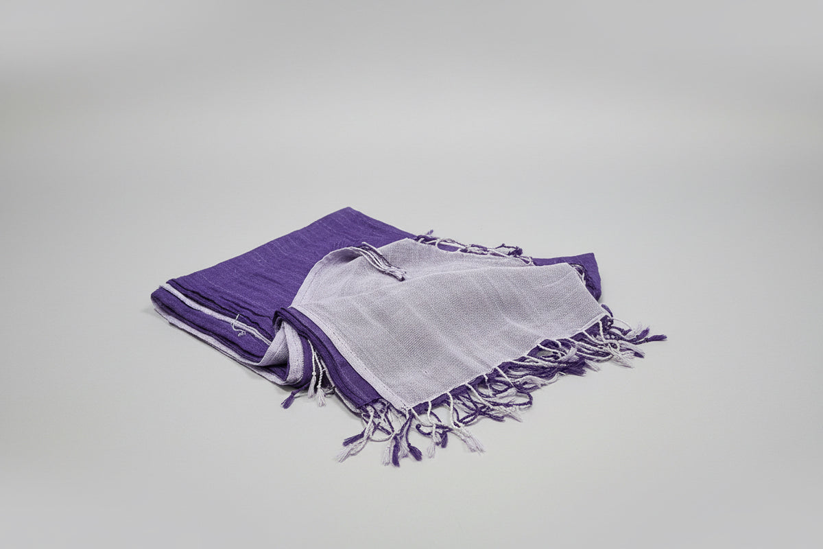 Thai Woven 2 colour Cotton Scarf, head scarf