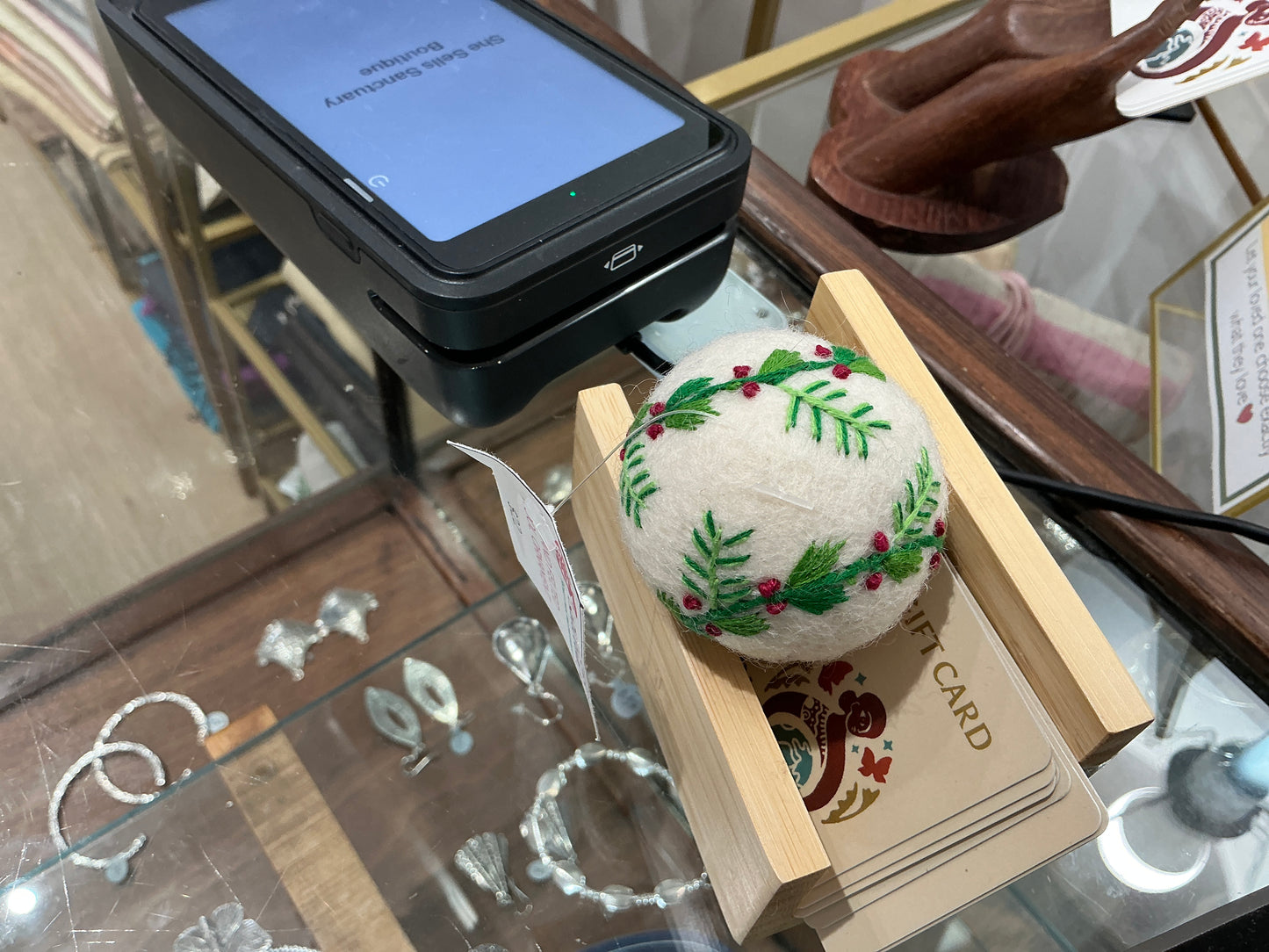 Felt Christmas ball ornaments