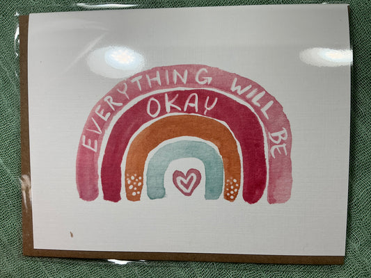 Everything will be okay watercolour card
