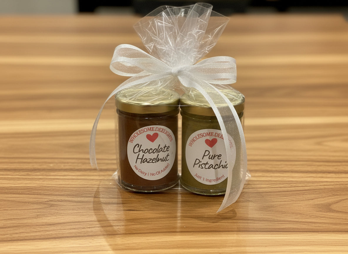 2pack of chocolate hazelnut and pure pistachio