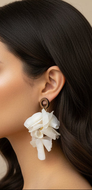 LARGE CLUTER EARRINGS - LIGHT WEIGHT