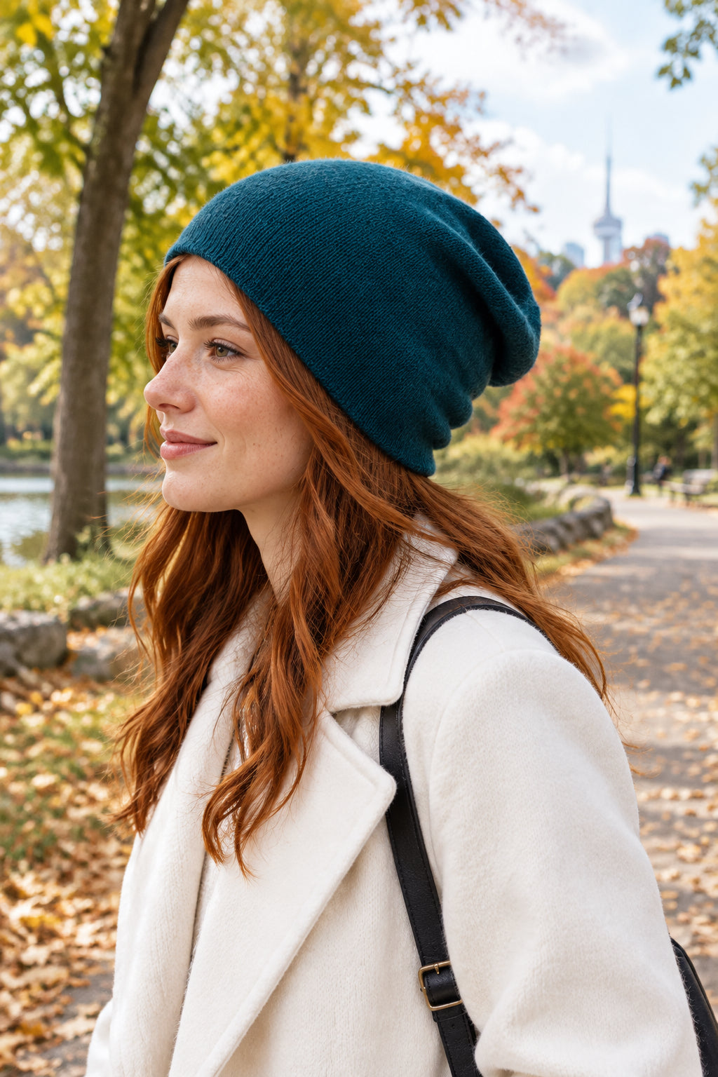 100% Pure Cashmere Hat Teal