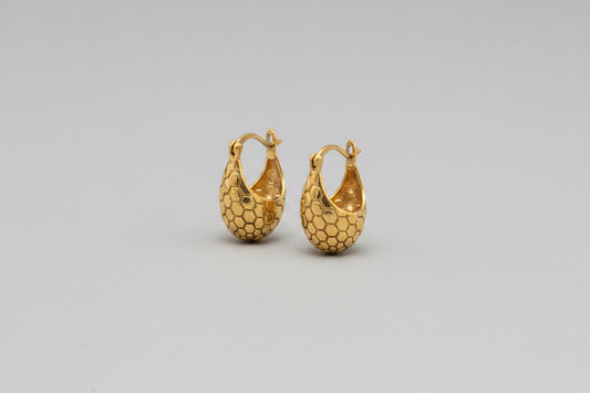 Basket brass earring
