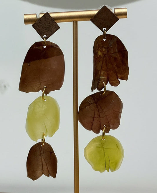 Long 3 drop earring