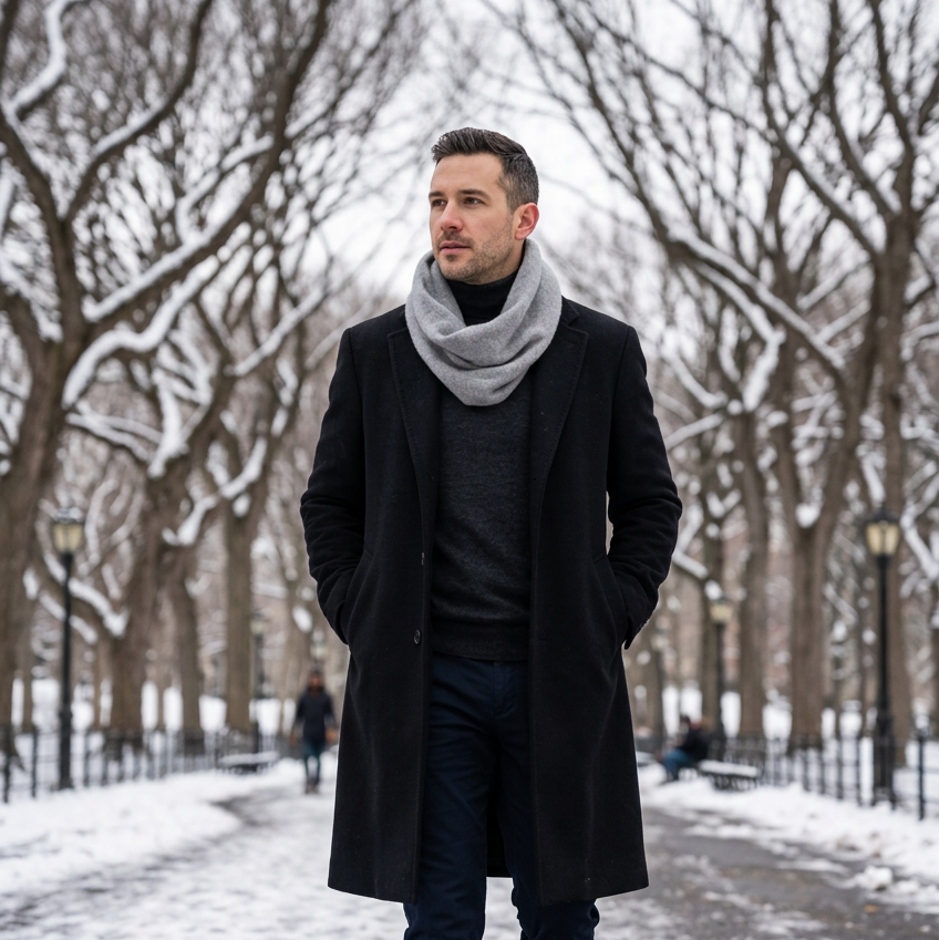 Pure Cashmere Grey Neck Muffler