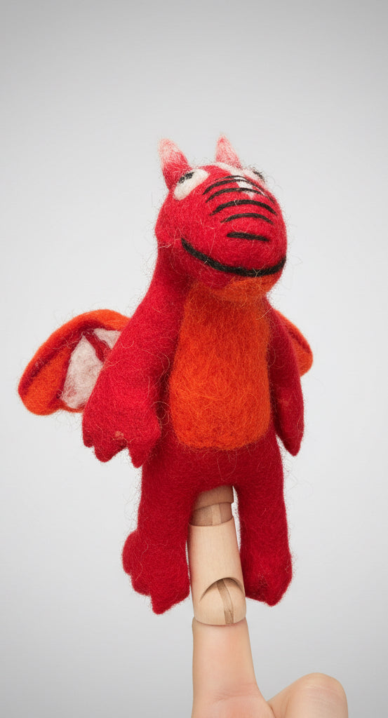 Finger puppets Dragons and unicorns