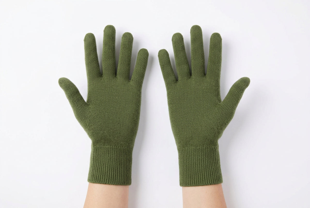 Sale! Cashmere gloves - green