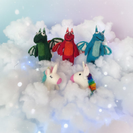 Finger Puppets Dragons and Unicorns