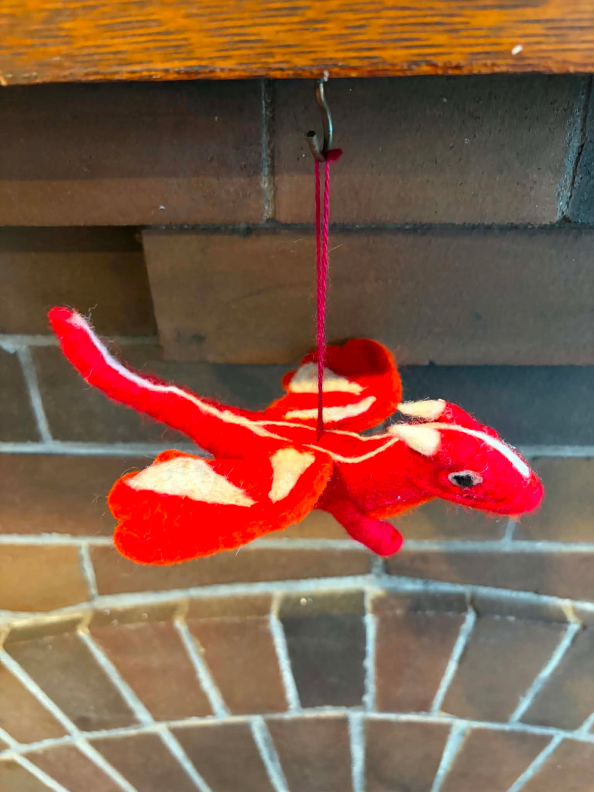 Dragon Ornament White and Red