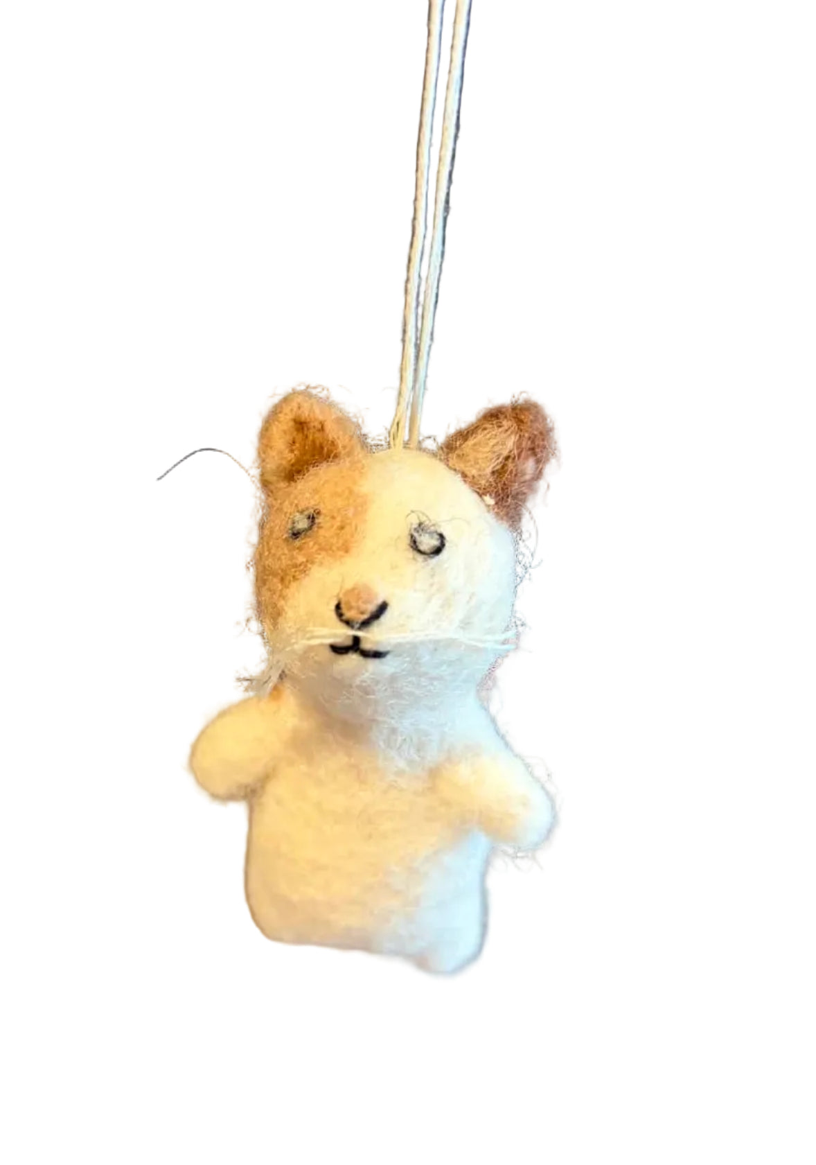 Mini Light Beige Tabby Cat Ornament